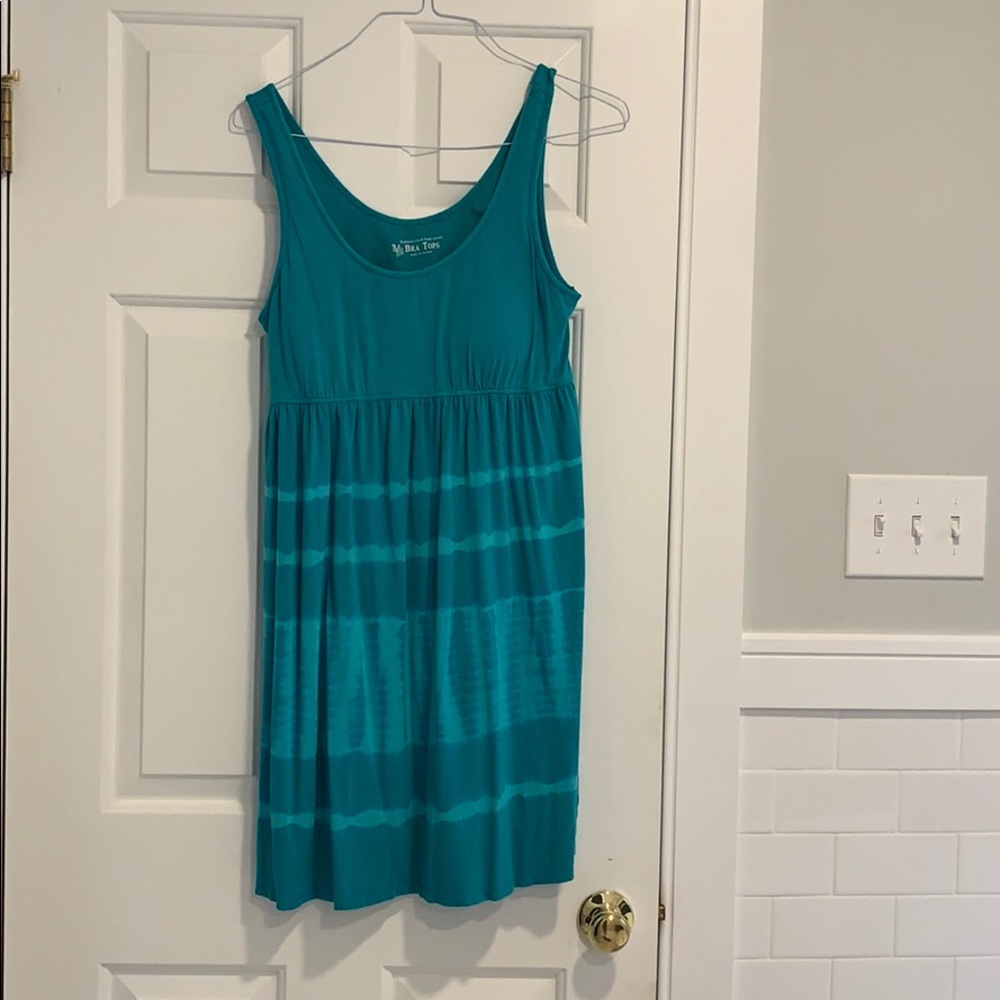 Victoria's Secret Teal tie die Bra Top beach dress size Large